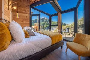 Chalet en bois et pierre avec Bain nordique à Orcières